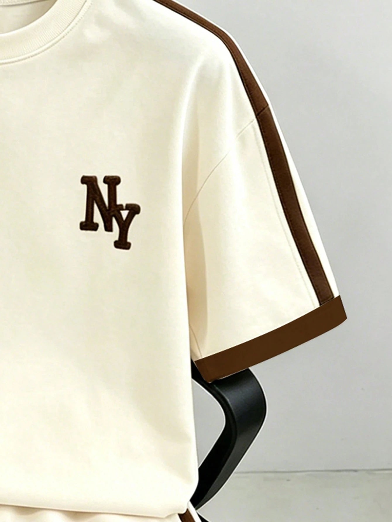 2pcs Big Boys NY Embroidered Varsity Tee & Shorts Set - Ivory | 21 ...