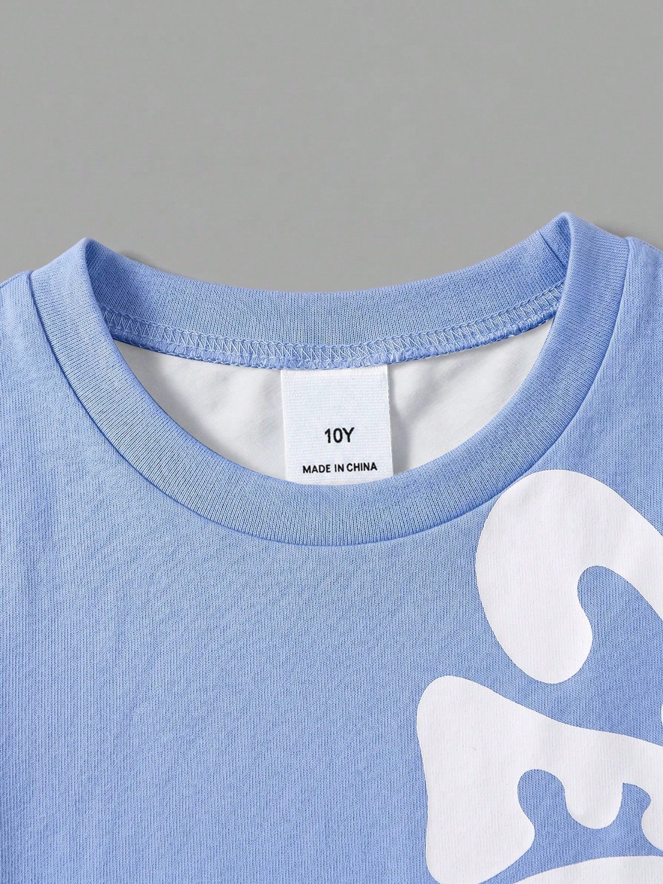 2pcs Big Boys Graphic Tee & Cargo Wide-Leg Pants Set - Cerulean | 2...