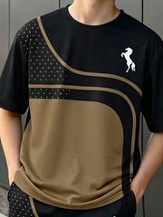 2pcs Big Boys Horse Print T-Shirt & Jogger Set - Wenge | 21 Century...