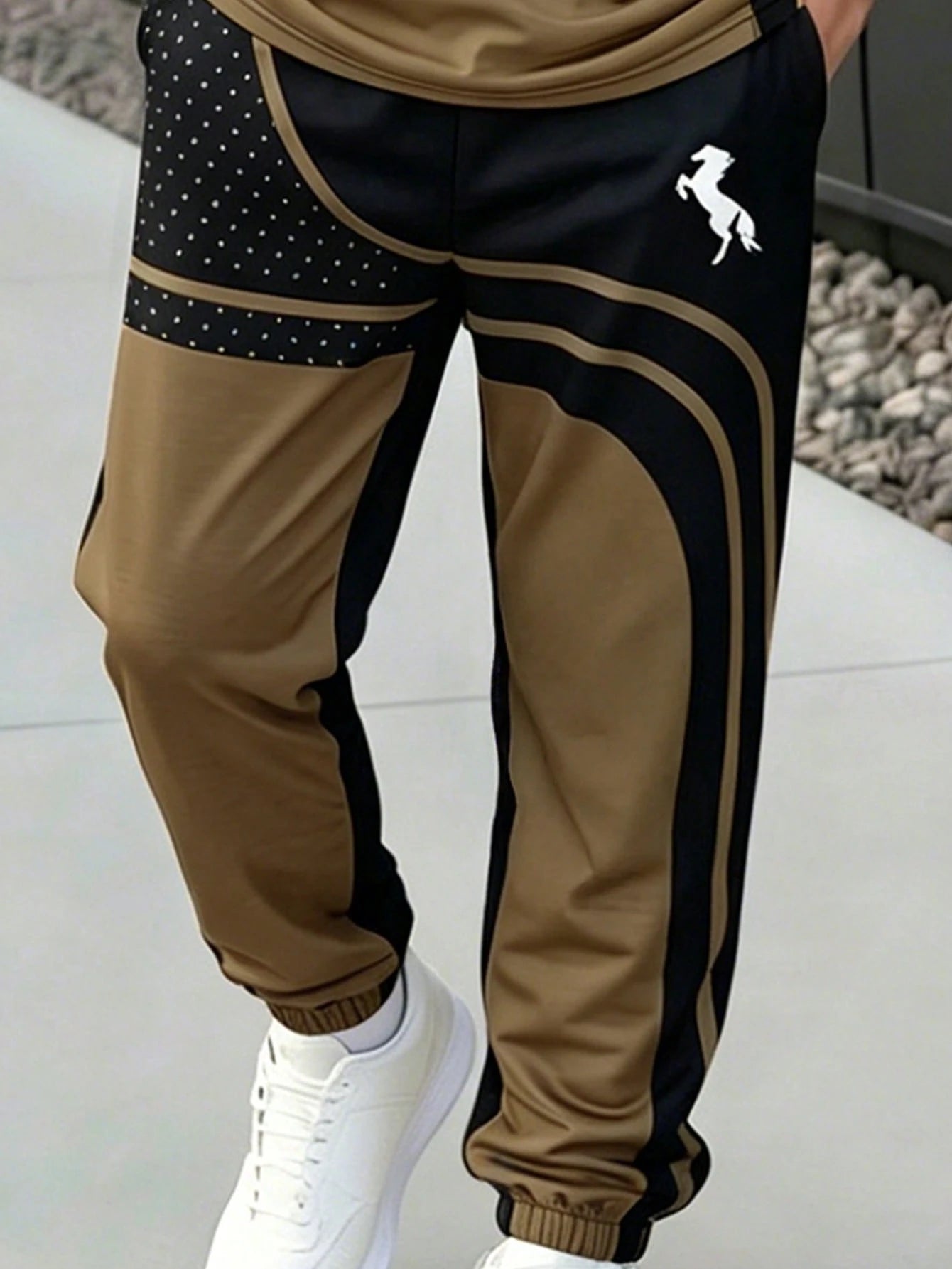 2pcs Big Boys Horse Print T-Shirt & Jogger Set - Wenge | 21 Century...