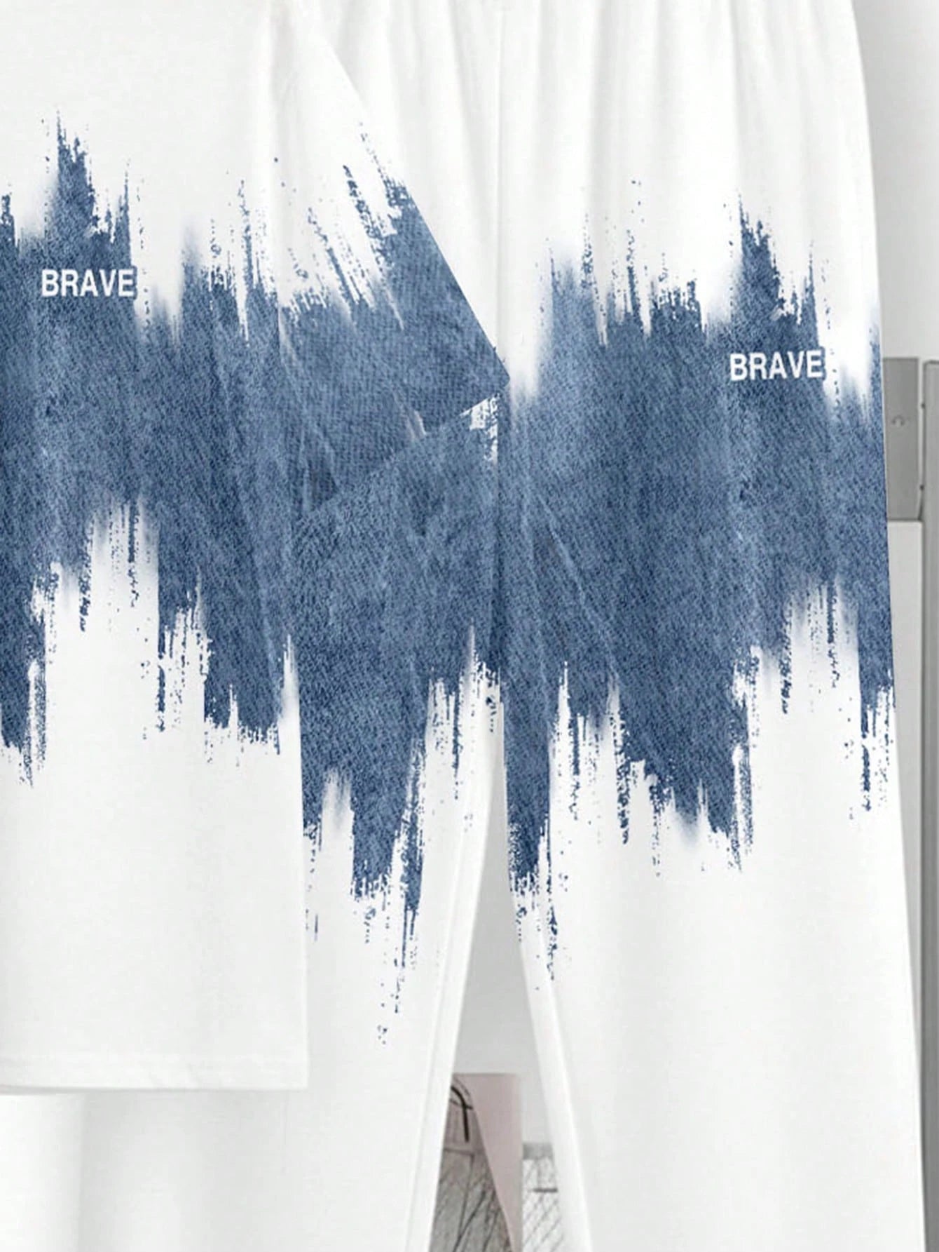 2pcs Big Boys Brushstroke Print Tee & Jogger Set - Ivory | 21 Centu...