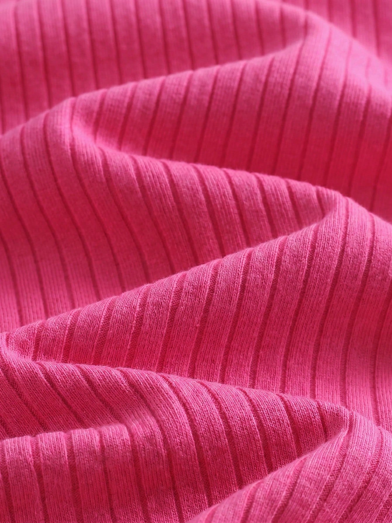 3pcs Girls Ribbed Knit Spaghetti Strap Bodysuit Set - Fuchsia | 21 ...