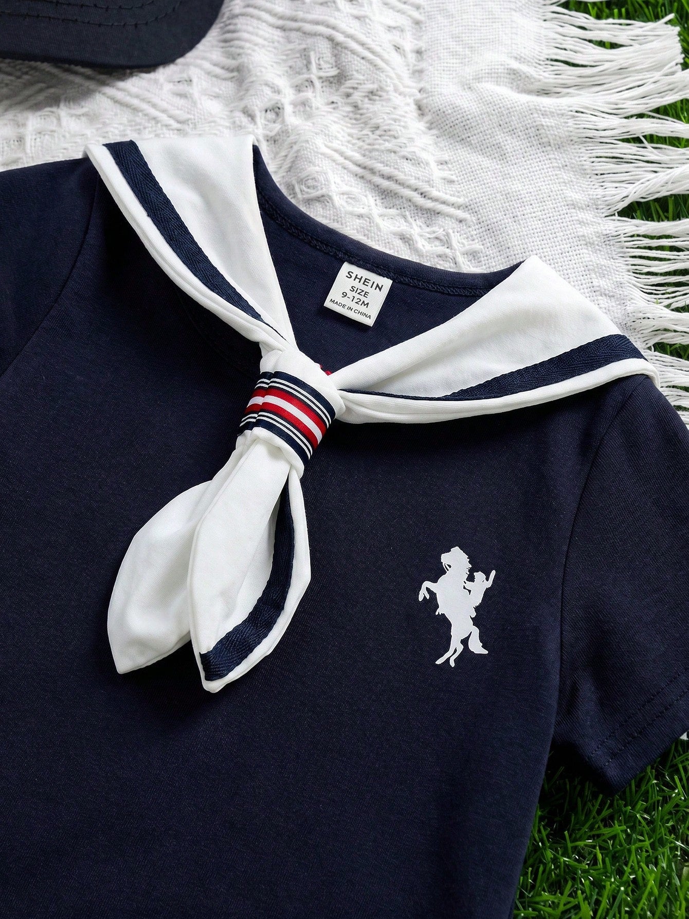 3pcs Unisex Sailor Collar T-Shirt & Shorts Set - Midnight | 21 Cent...