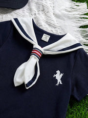 3pcs Unisex Sailor Collar T-Shirt & Shorts Set - Midnight | 21 Cent...