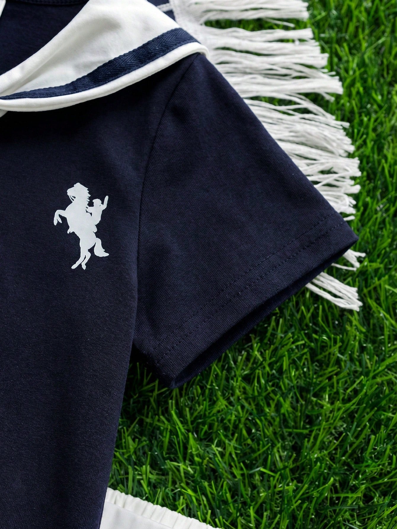 3pcs Unisex Sailor Collar T-Shirt & Shorts Set - Midnight | 21 Cent...