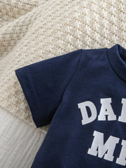 2pcs Baby Boys Daddy's Mini Tee & Shorts Set - Midnight | 21 Centur...