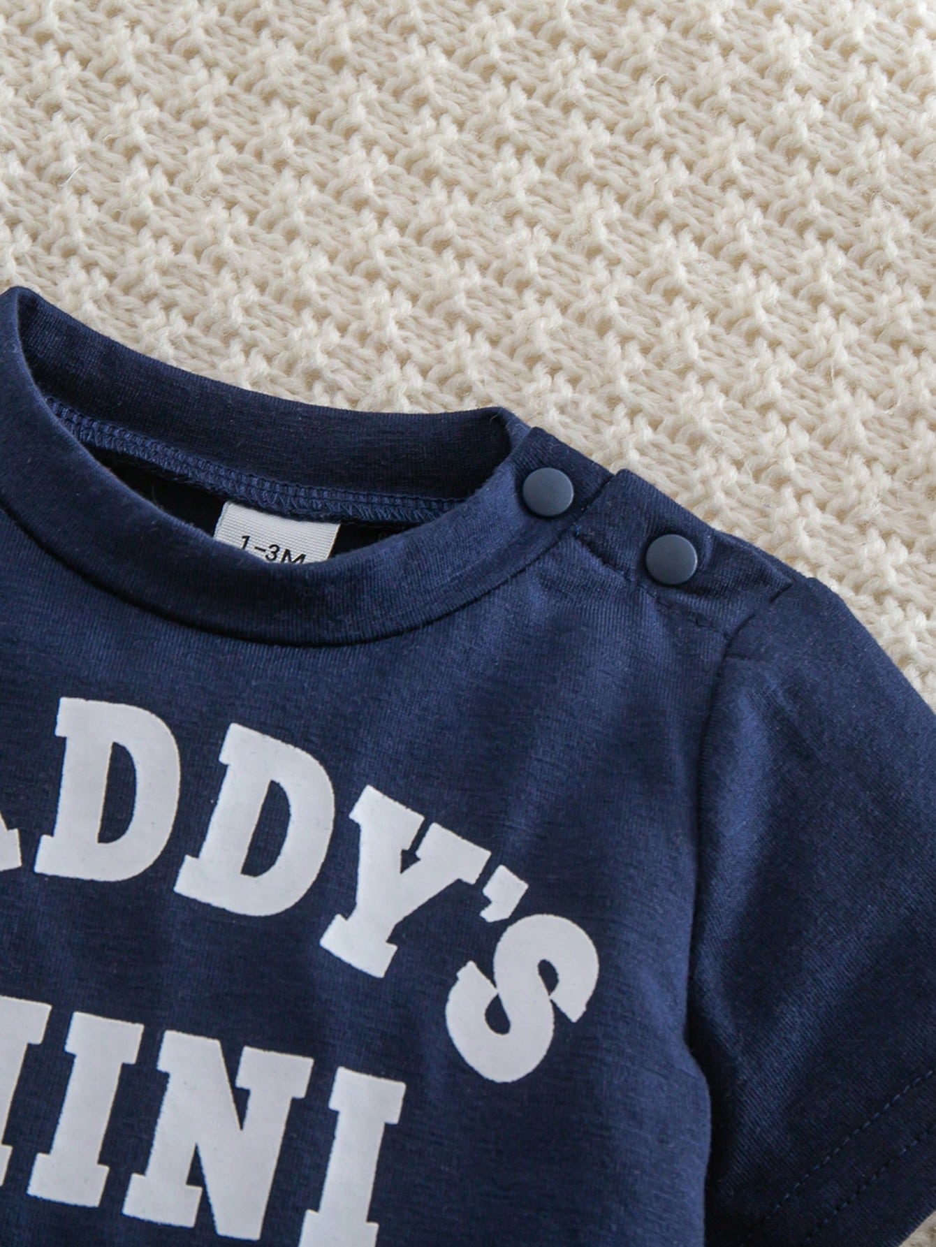 2pcs Baby Boys Daddy's Mini Tee & Shorts Set - Midnight | 21 Centur...