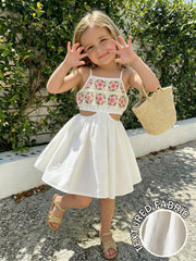 2pcs Girls Crochet Floral Cami Top & Skirt Set - Ivory | 21 Century...