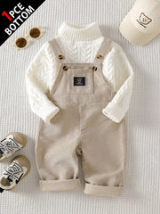 Boys Corduroy Dungaree Overalls - Griege | 21 Century Kids